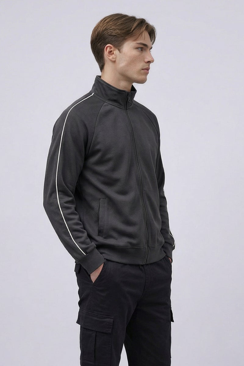 ديفاكتو سويت شيرت بسوستة أوفر سايز بياقة عالية - Image 3